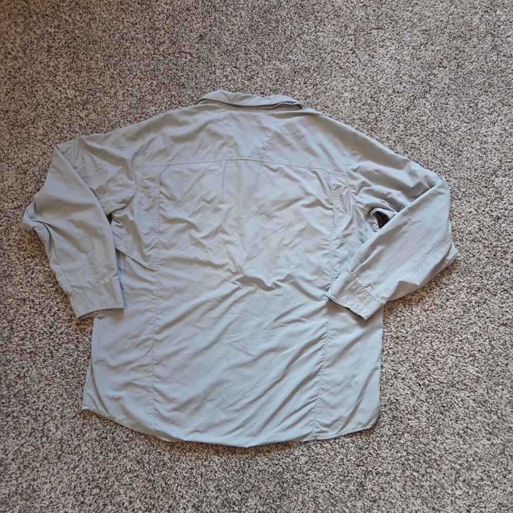 Columbia PFG Fishing Shirt Mens XXL Button Up Omni Shade Gray Long Sleeve Nylon - Picture 2 of 7